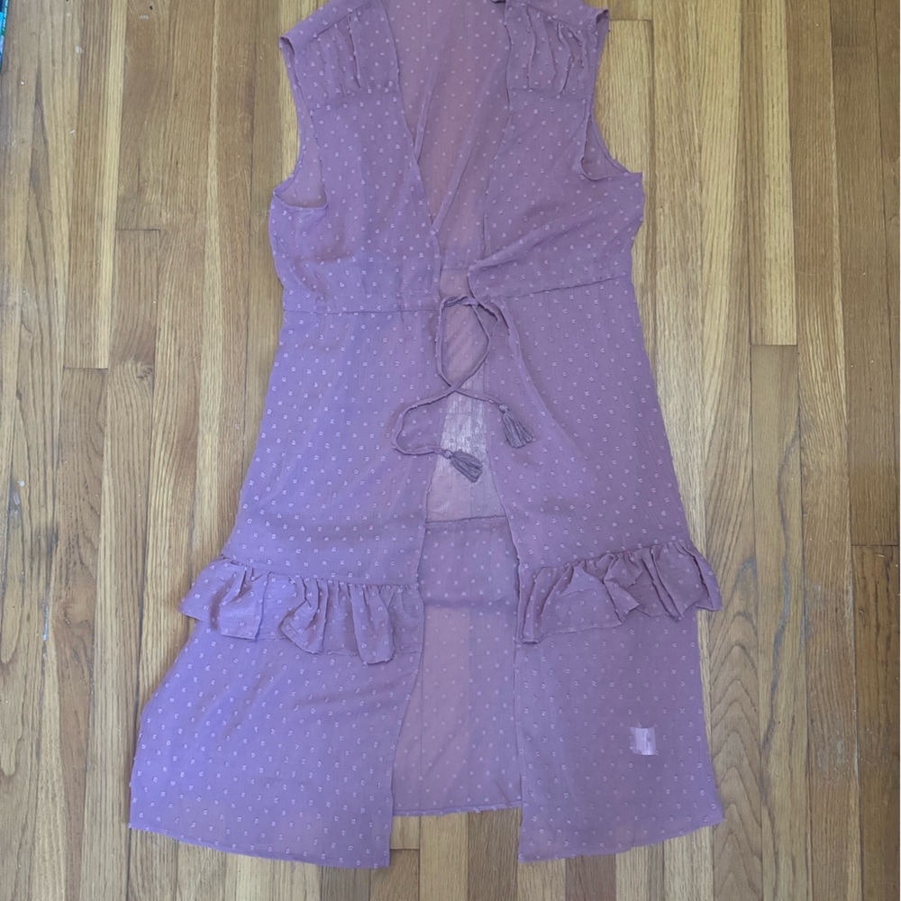 Purple Ruffled cover up
